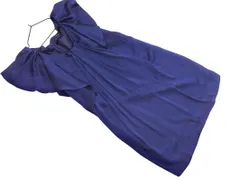 SHIPS シップス little black リトル ブラック ノースリーブ フリル ワンピース sizeS/紺 ■◆ レディース