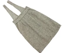 w closet ダブルクローゼット ウール混 2WAY 千鳥柄 ジャンパー スカート sizeF/白ｘ黒 ◇■ レディース