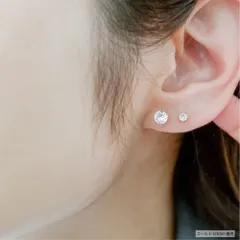 【おすすめ】【ブラック3・5mm/ゴールド4・6ｍｍ 4ペアセット】[Adelina Style] ピアス レディース 人気 1粒 6爪 キュービックジルコニア スタッドピアス サージカルステンレス つけっぱなし イヤリング 金属アレルギー対応 両耳