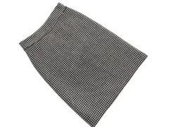 LAURA ASHLEY ローラ アシュレイ ウール混 総柄 Aライン 台形 スカート size36/黒 ◇■ レディース