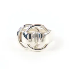 美品☆HERMES エルメス ドゥザノーリング 925 リング・指輪 シルバー 日本サイズ約11号相当 重量5.87g レディース