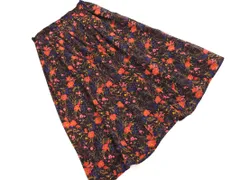 MACKINTOSH PHILOSOPHY マッキントッシュフィロソフィー 花柄 フレア スカート size36/赤ｘ紺 ◇■ レディース
