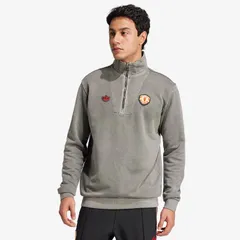 【送料無料・匿名配送】adidas Originals アディダス オリジナルス マンチェスターユナイテッド 24/25 テラス アイコン ハーフジップ トレーナー 黒 新品 正規品