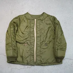 60S 米軍実物 USAF キャトル ジャケット ウール パイル ライナー ノーカラー ボタンレス 8405-753-6415 ビンテージ カーキ XL 687Q★4