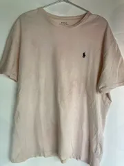 POLO RALPH LAUREN ワンポイントTシャツ くすみピンク系 M