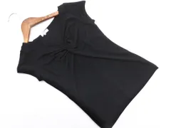 NATURAL BEAUTY BASIC ナチュラルビューティーベーシック ツイスト ノースリーブ ニット セーター sizeM/黒 ■◆ レディース