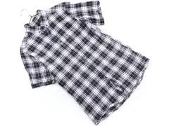 SHIPS シップス チェック 半袖 シャツ sizeL/黒ｘ白 ■◆ メンズ