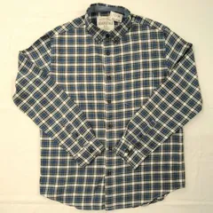 【タグ付き】 AEROPOSTALE 長袖シャツ Lサイズ チェック マリンブルー ブラック ホワイト エアロポステール 綿 コットン ネルシャツ AIG2-48