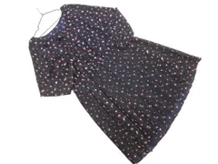 earth music&ecology アースミュージック＆エコロジー 花柄 プリーツ ワンピース 紺 ■◇ レディース