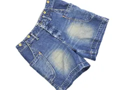 johnbull ジョンブル USED加工 ボタンフライ ショート デニムパンツ sizeS/青 ■◆ レディース