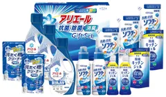 ギフト工房　アリエール抗菌除菌ギフト	GPS-40H	　P&Gアリエールジェル700g×1 除菌キッチンジェル200ml×1 除菌キッチンジェル160ml×2 抗菌消臭ソフターEX350g×1 抗菌消臭ソフターEX350g×1 液体洗た槽クリーナー200g×1のサムネイル