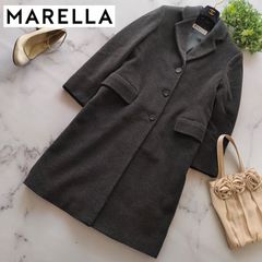 MARELLA ロングコート アンゴラ混 グレー 42 - メルカリ