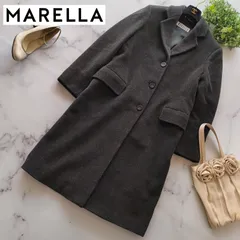 マレーラ マックスマーラ アンゴラ ロング チェスターコート グレー 40