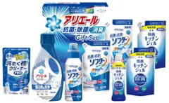 ギフト工房　アリエール抗菌除菌ギフト	GPS-50H  P&Gアリエールジェル700g×1 除菌キッチンジェル200ml×1 除菌キッチンジェ160ml×2 抗菌消臭ソフターEX350g×1 抗菌消臭ソフターEX350g×2 液体洗たく槽クリーナー200g×1のサムネイル