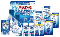 ギフト工房　アリエール抗菌除菌ギフト　GPS-80H　 P&Gアリエールジェル700g×2 除菌キッチンジェル200ml×2 除菌キッチンジェ160ml×2 抗菌消臭ソフターEX350g×2 抗菌消臭ソフターEX350g×2 液体洗たく槽クリーナー200g×1のサムネイル