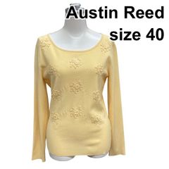美品】オースチンリードAUSTIN REED 花柄刺繍 長袖ニット - メルカリ