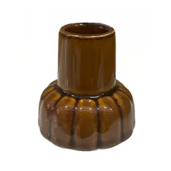 野線香立て 陶器 茶 底なし 仏具 （ 日本製 線香立て 線香 お彼岸 彼岸 法要 法事 仏壇用 仏具用品 祭壇 一周忌 モダン仏具 仏壇用品 ）)