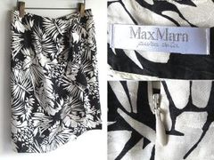 イタリア製 白タグ Max Mara マックスマーラ ボタニカル柄 ドレープ