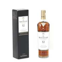 $$ The MACALLAN マッカラン ハイランド シングルモルト ウイスキー 12年 シェリーオークカスク 700ml 40度 箱付 未開栓