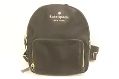 【中古】 kate spade レディースリュック バックパック -- ミニリュック kate spade -- 黒 ブラック ロゴ