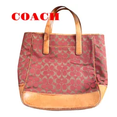 コーチ　トートバッグ 6093 シグネチャー　レザー