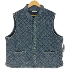 ユーズドフルギ USED古着 serengeti デニムキルティングベスト メンズ  2XL