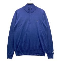 サイズ：L J.LINDEBERG ジェイリンドバーグ 071-19910 ハーフジップ ニットセーター ネイビー系 [240101602690] ゴルフウェア メンズ ストスト