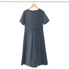 【パーティードレス】　ネイビー　半袖ワンピース　結婚式　発表会 お呼ばれ　[送料無料]