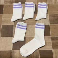 新品未使用 靴下 ソックス 5足セット パープル 紫 レディース 24cmくらい
