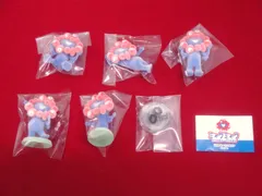 ミャクミャク MYAKU-MYAKU フロッキーフィギュア お座り/寝そべり/立ち/ガッツ/バランスポーズ 全5種セット 現状品 314