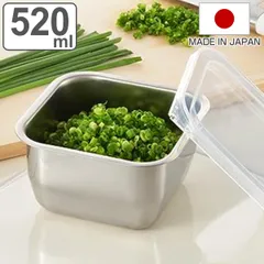 保存容器 520ml おかずストッカー ミニ （ 日本製 ステンレス 弁当箱 お弁当箱 食品保存 保存 容器 ステンレス保存容器 キッチン用品 フードコンテナー 下ごしらえ 作り置き 便利 高品質 シンプル キッチン雑貨 バット 角型 冷蔵庫 ）)のサムネイル