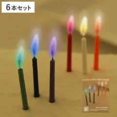 キャンドル ろうそく 誕生日 RAINBOW MOMENTS 6本入り （ ローソク ロウソク ケーキ用 バースデーキャンドル ケーキキャンドル パーティーキャンドル シンプル 赤 緑 青 オレンジ 紫 白 パーティーグッズ ）)