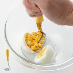 マッシャー ステンレス製 日本製 みじん切り たまご （ たまごマッシャー ポテトマッシャー キッチンツール 便利グッズ 卵つぶし じゃがいも潰し 下ごしらえ 調理小物 調理器具 調理道具 製菓道具 キッチン用品 ）)のサムネイル
