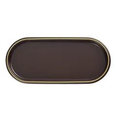 トレー 小判 24cm 溜 漆器 プレート 皿 食器 日本製 （ トレイ お盆 和菓子 和食器 菓子皿 和風 プラスチック 山中塗 小判型 ）)