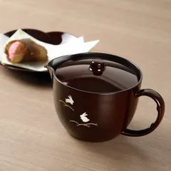 急須 400ml 塗 うさぎ 軽い 割れにくい ポット 日本製 （ ティーウェア ポット 電子レンジ対応 食洗機対応 プラスチック 茶漉し付き 茶こし付き 食器 和風 和食器 山中塗 ）)