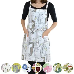 【在庫処分特価】 エプロン Tack Tack ビヨーン 北欧風 （ LH17669 レディース 北欧風 おしゃれ カフェ風 カジュアルモダン 北欧カジュアル キルトデザイン スウェーデン風 北欧デザイン 花柄 キッチン用品 フロアエプロン 前掛け ） )