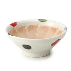 すり鉢 6号 18cm 陶器 （ 食洗機対応 電子レンジ対応 和食器 日本製 鉢 中鉢 ボウル ドット柄 ごま ごますり器 ゴマ 和え物 胡麻 おろし器 無地 離乳食 ペースト ごますり おしゃれ 国産 ）)のサムネイル