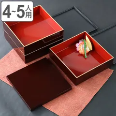 お弁当箱 6.0三段重 溜渕金 シール蓋付 4200ml （ お重 和柄 ファミリーランチボックス 日本製 三段 4～5人用 お正月 シール蓋 和風 蓋付き 御重 行楽 無地 弁当箱 ）)