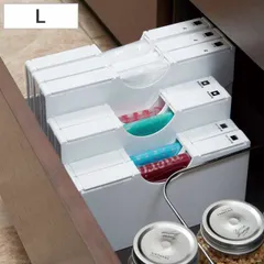 ゴミ袋ストッカー ゴミ袋＆保存袋用ホルダー L マグネットシート付き （ ゴミ袋ホルダー 保存袋ホルダー ゴミ袋ストッカー 30L 45L キッチン収納ケース ポリ袋ストッカー レジ袋ストッカー レジ袋ホルダー ゴミ袋入れ ）)のサムネイル