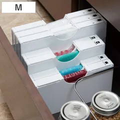 ゴミ袋ストッカー ゴミ袋＆保存袋用ホルダー M マグネットシート付き （ ゴミ袋ホルダー 保存袋ホルダー ゴミ袋ストッカー 20L キッチン収納ケース ポリ袋ストッカー レジ袋ストッカー レジ袋ホルダー ゴミ袋入れ 冷蔵庫横収納 ）)のサムネイル
