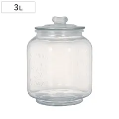 保存容器 ガラス ダルトン GLASS COOKIE JAR 3L クッキージャー ( DULTON キャニスター ガラス瓶 米びつ ガラスジャー 密閉 蓋付き ガラスポット ガラス容器 ストック ペットフード パスタ お米 保存 クリア ))のサムネイル