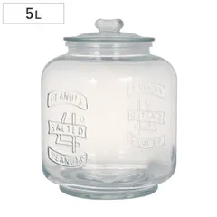 保存容器 ガラス ダルトン GLASS COOKIE JAR 5L クッキージャー ( DULTON キャニスター ガラス瓶 米びつ ガラスジャー 密閉 蓋付き ガラスポット ガラス容器 ストック ペットフード パスタ お米 保存 クリア ))のサムネイル