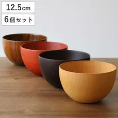 ナチュラルボウル 木製 540ml L 木目 ボウル 漆 天然木 食器 同色6個セット ナチュラル （ マルチボウル 器 サラダ お椀 汁椀 味噌汁 スープ 椀 スープボウル うつわ 漆塗り ウレタン 木製食器 和食器 洋食器 ） )