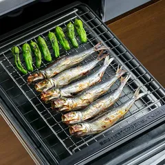 グリルトレー クッキングトレー ワイド 網付き フッ素加工 アルミ製 （ オーブントレー 魚焼きグリル 調理トレー 調理器具 調理道具 調理用品 キッチン用品 キッチン小物 キッチン雑貨 オーブントースター ）)のサムネイル