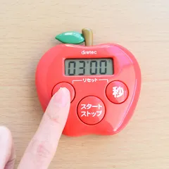 キッチンタイマー マグネット付き リンゴタイマー （ デジタルタイマー クッキングタイマー 磁石 カウントアップ機能 カウントダウン機能 リピート機能 簡単操作 見やすい 下ごしらえ キッチンツール ）)のサムネイル