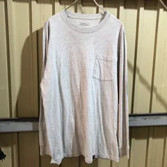 1967 Dickies ロンT グレー L ディッキーズ 長袖カットソー 無地 ワンポイント 刺繍ロゴ 古着卸 アメリカ仕入