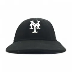 NEW ERA ベースボールキャップ 57.7cm ブラック ポリエステル MLB NY New York Mets ニューヨークメッツ