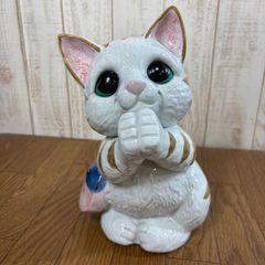 1960年代 猫 眼鏡 置物 陶器製 昭和レトロ 当時物 ピンク - メルカリ