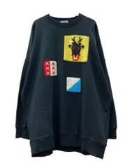 ジェイダブリューアンダーソン J.W.ANDERSON Oversized Patchwork Sweatshirt オーバーサイズ パッチワーク スウェットシャツ ロング 長袖 トレーナー 黒 総柄 ブラック ONE SIZEサイズ 104MT-2763のサムネイル