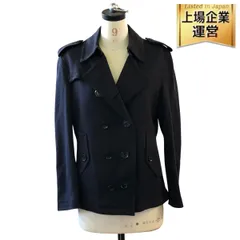BURBERRY BLACK LABEL バーバリーブラックレーベル ピーコート D1F04-203-28 コットン ネイビー M メンズ 中古 T10866035